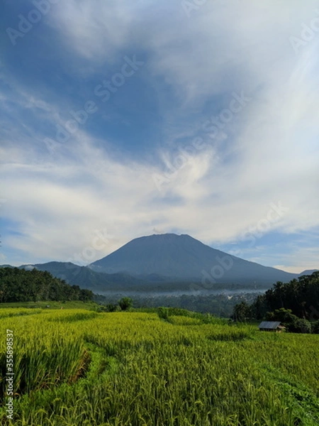Fototapeta mountain and clouds