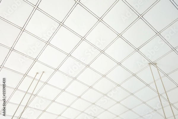 Fototapeta fluorescent lamp on the ceiling