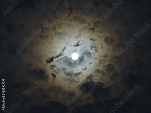 Fototapeta moon and clouds