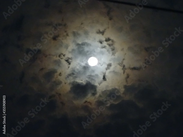 Fototapeta moon and clouds