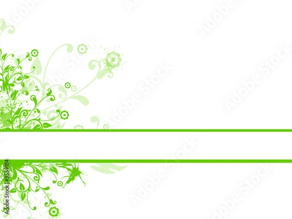 Obraz green abstract flora background