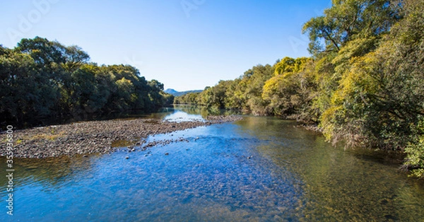 Obraz Paisagem com rio e floresta