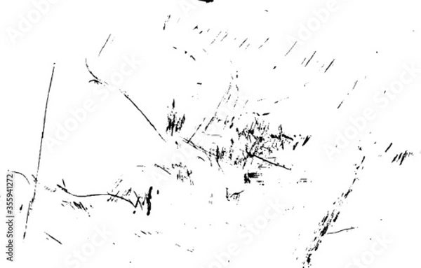 Fototapeta Scratched Grunge Urban Background Texture Vector. Dust Overlay Distress Grainy Grungy Effect. Distressed Backdrop Vector Illustration. Isolated Black on White Background. EPS 10.