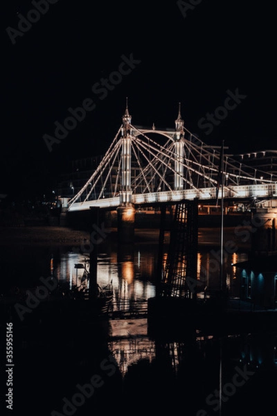 Obraz Chelsea bridge at light