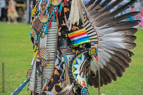 Obraz Cherokee Native American dancing at a Pow-Wow.