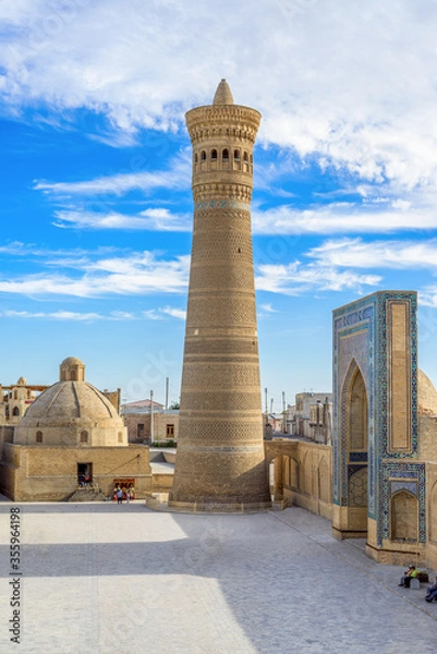 Fototapeta Kalan minaret, a part of the Po-i-Kalan architectural ensemble, Bukhara, Uzbekistan