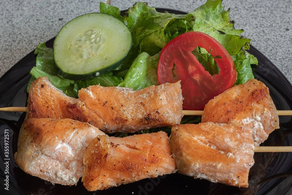 Obraz Salmon With Salad