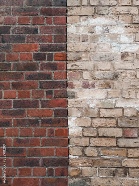 Obraz Dual coloured brick wall