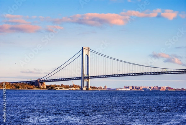 Fototapeta Verrazzano-Narrows Bridge that connects Staten Island To Brooklyn