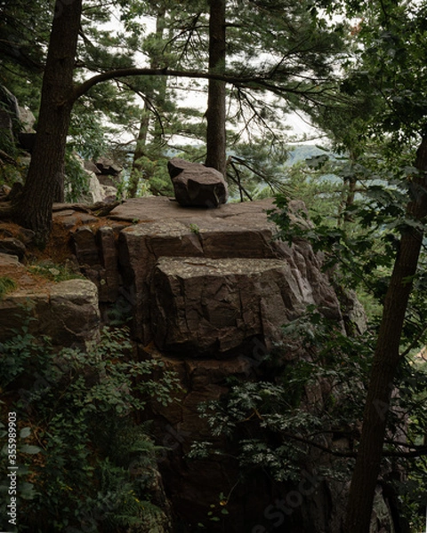 Fototapeta stone steps in the forest