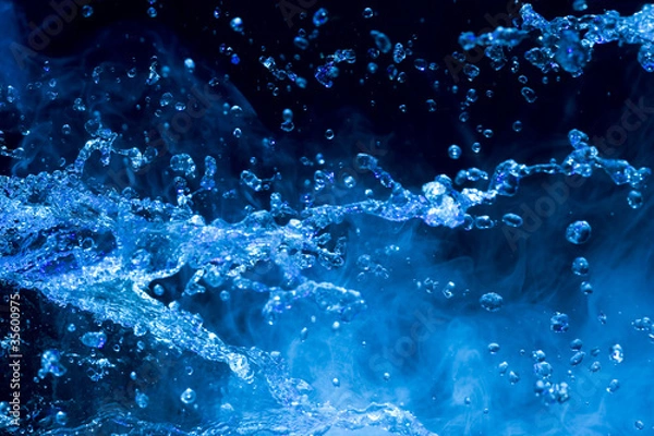 Obraz Krople wody i dym