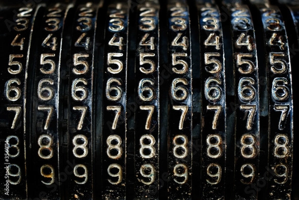 Obraz grunge numbers