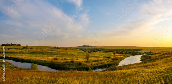 Obraz landscape with a river