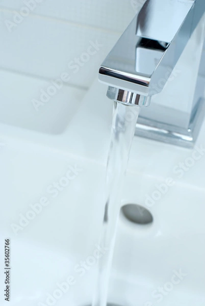 Obraz Chrome tap water