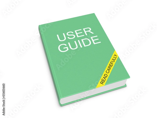 Obraz User guide. Isolated on the white background