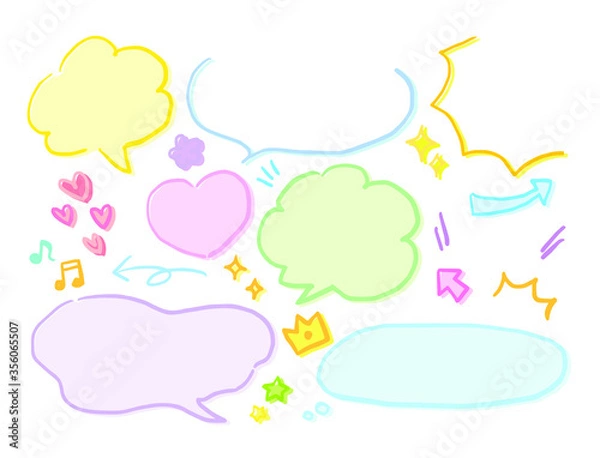 Fototapeta Callout patterns with different shapes