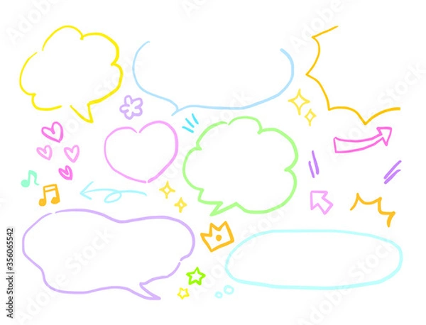 Fototapeta Callout patterns with different shapes