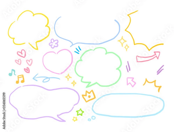 Fototapeta Callout patterns with different shapes