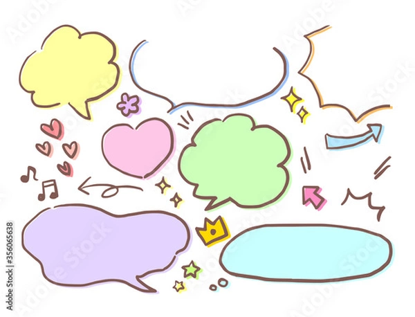 Fototapeta Callout patterns with different shapes