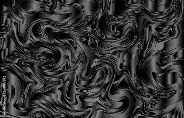 Obraz Luxury Silver seamless pattern. Liquid marble swirl texture. Abstract background. Marbling technique fluid dye design for fabric, tile, interior, postcard, banner, cover, wallpaper, website, Vector.