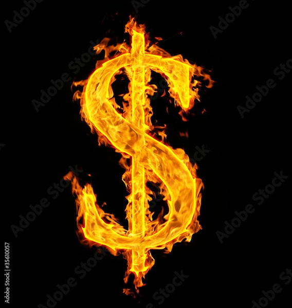 Fototapeta fire dollar