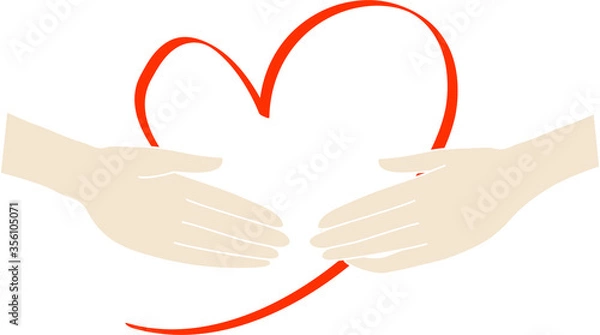 Fototapeta 愛情のある握手のイメージ（エア握手）