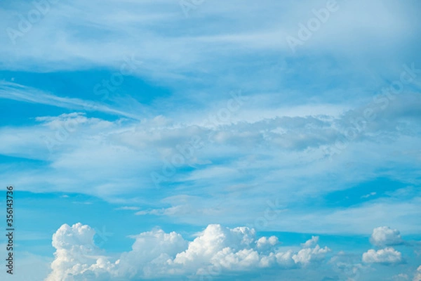 Obraz cloudy blue sky view sushine background