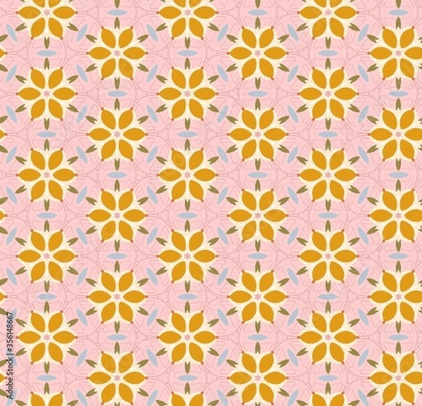 Fototapeta Abstract bright pattern with various shades seamless pattern design composition. Wallpaper, background. Eps 10