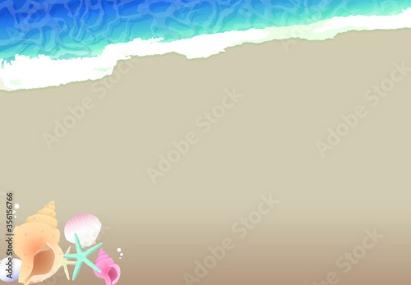 Obraz 砂浜と海の背景素材