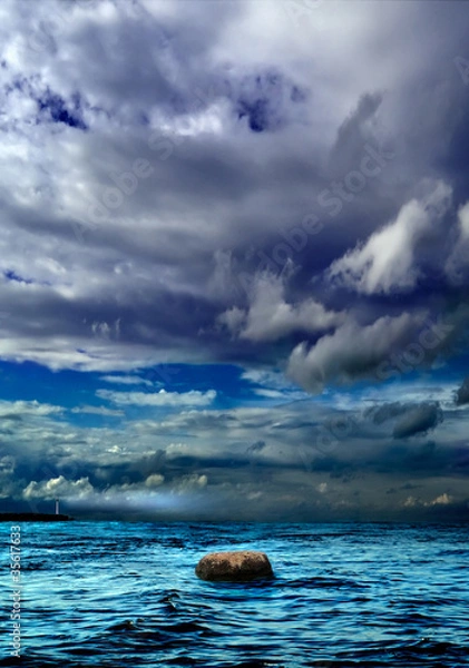 Obraz Sea. Sky. Stone.