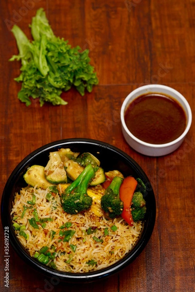 Obraz Veg Fried Rice with Brocolli Roasted