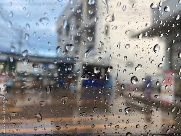 Obraz rain drops on window