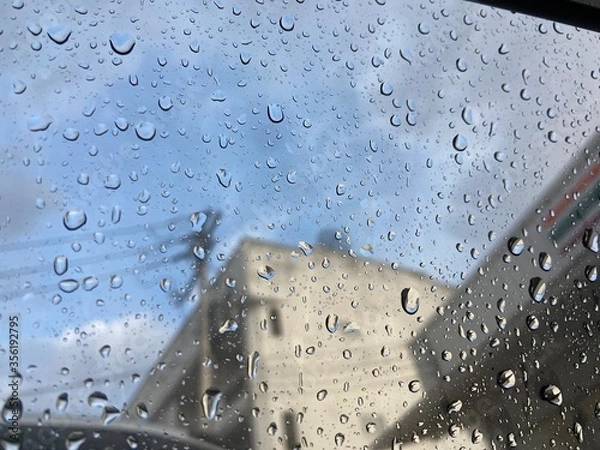 Obraz water drops on glass