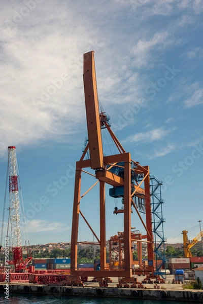 Obraz container ship in port