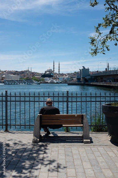 Obraz bench in the city