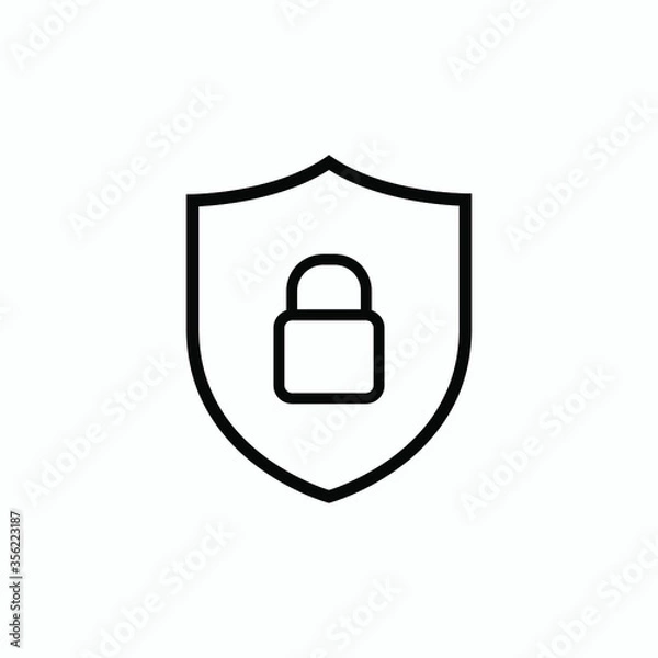 Obraz lock icon vector sign symbol