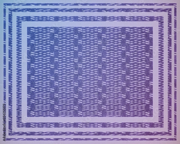 Fototapeta Fragment of multicolored fabric for decoration. The texture of carpet for use in graphic and architectural project. Pattern of fabric for background. 3D illustration.