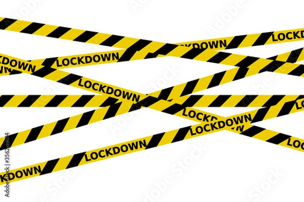 Fototapeta COVID-19 LOCKDOWN Coronavirus Lockdown for quarantine Illustration Vector
