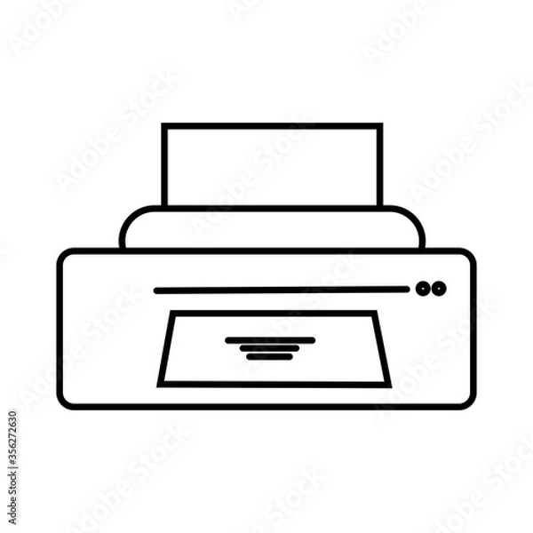 Fototapeta printer icon vector illustration
