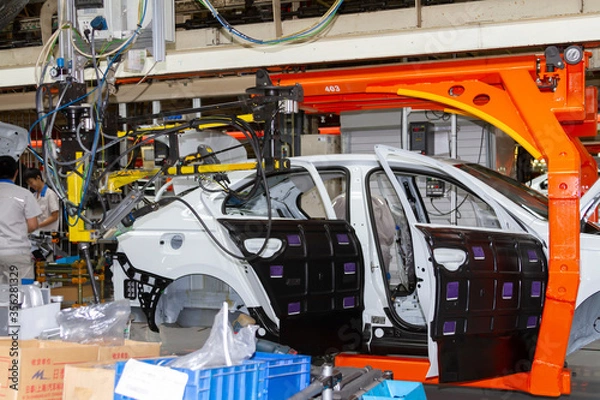 Obraz Automobile manufacturing assembly line in China