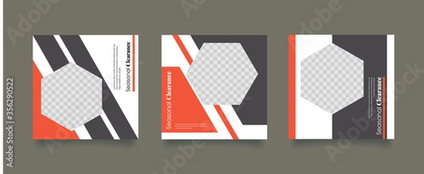 Obraz Unique Editable modern Social Media banner Template. Promotional web banner for social media. Elegant sale and discount promo. Fashion and lifestyle blog templates, web banners