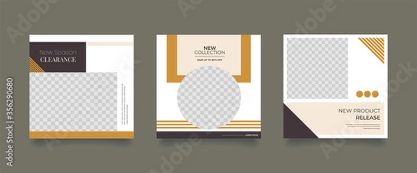 Obraz Unique Editable modern Social Media banner Template. Promotional web banner for social media. Elegant sale and discount promo. Fashion and lifestyle blog templates, web banners