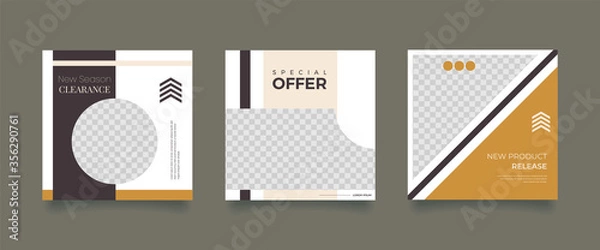 Obraz Unique Editable modern Social Media banner Template. Promotional web banner for social media. Elegant sale and discount promo. Fashion and lifestyle blog templates, web banners