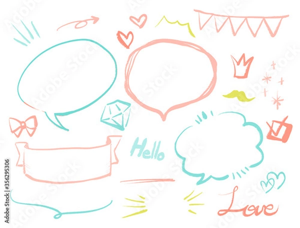 Fototapeta Callout patterns with different shapes