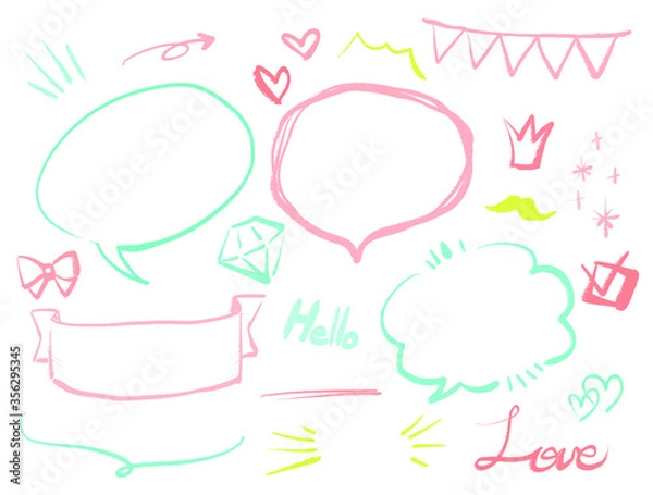 Fototapeta Callout patterns with different shapes