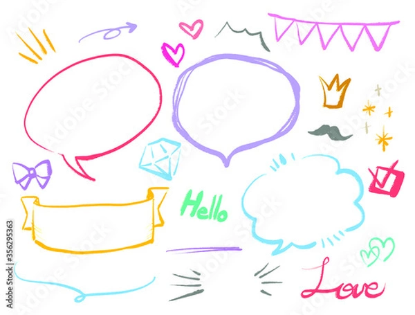 Fototapeta Callout patterns with different shapes