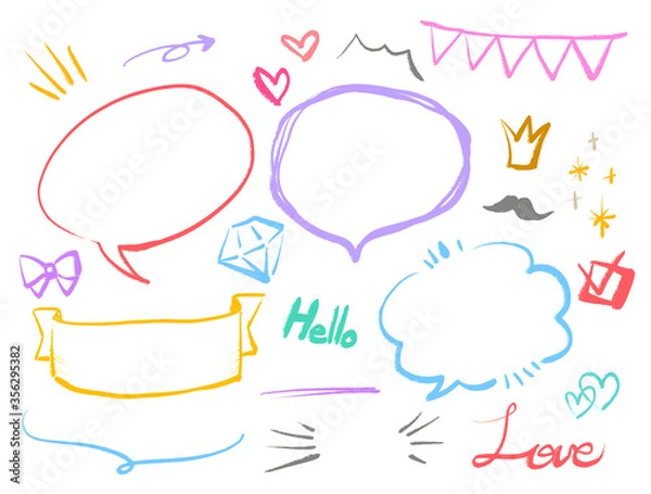 Fototapeta Callout patterns with different shapes