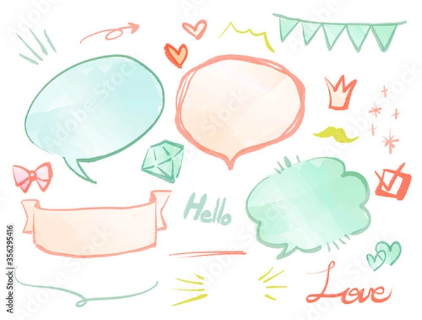 Fototapeta Callout patterns with different shapes