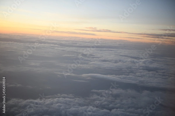 Obraz sunrise form airplane view