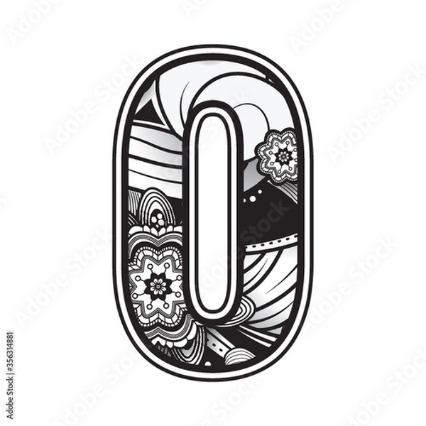 Fototapeta decorative alphabet o